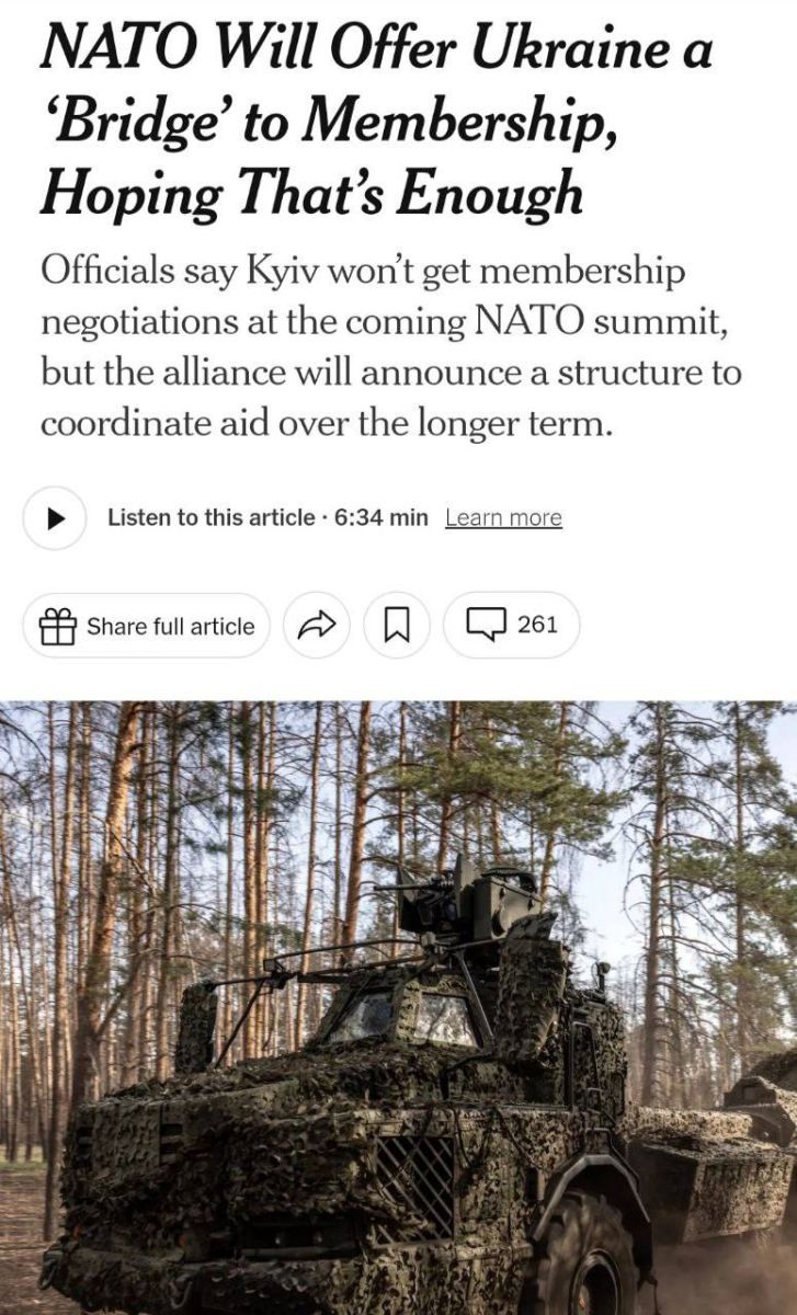 "New York Times": Ukrayna iyul sammitində  də NATO-ya dəvət edilməyəcək