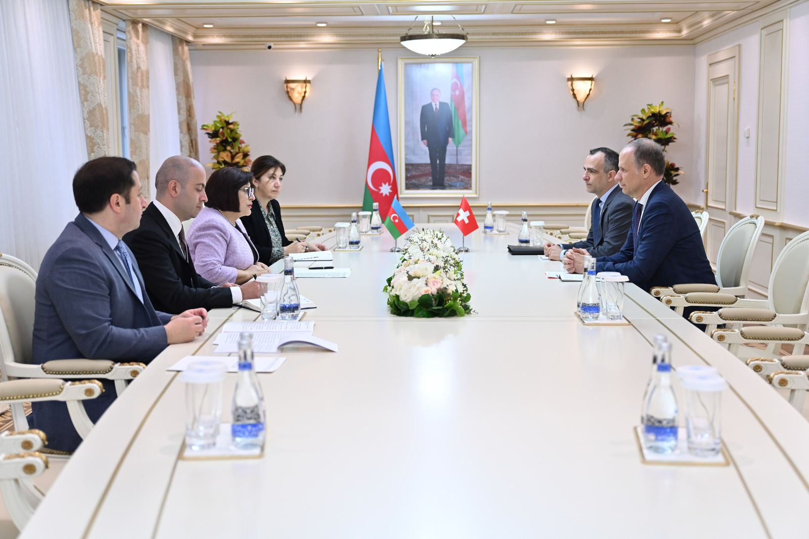 Milli Məclisin sədri Sahibə Qafarova İsveçrə Konfederasiyasının ölkəmizdəki səfiri ilə görüşüb