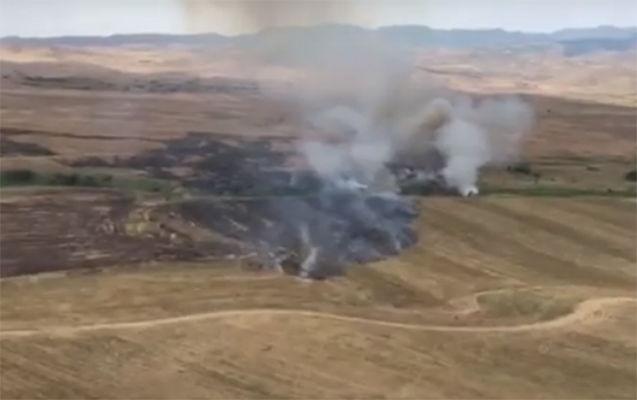 Füzulidə yanğın - 2 helikopter cəlb olunub - Video