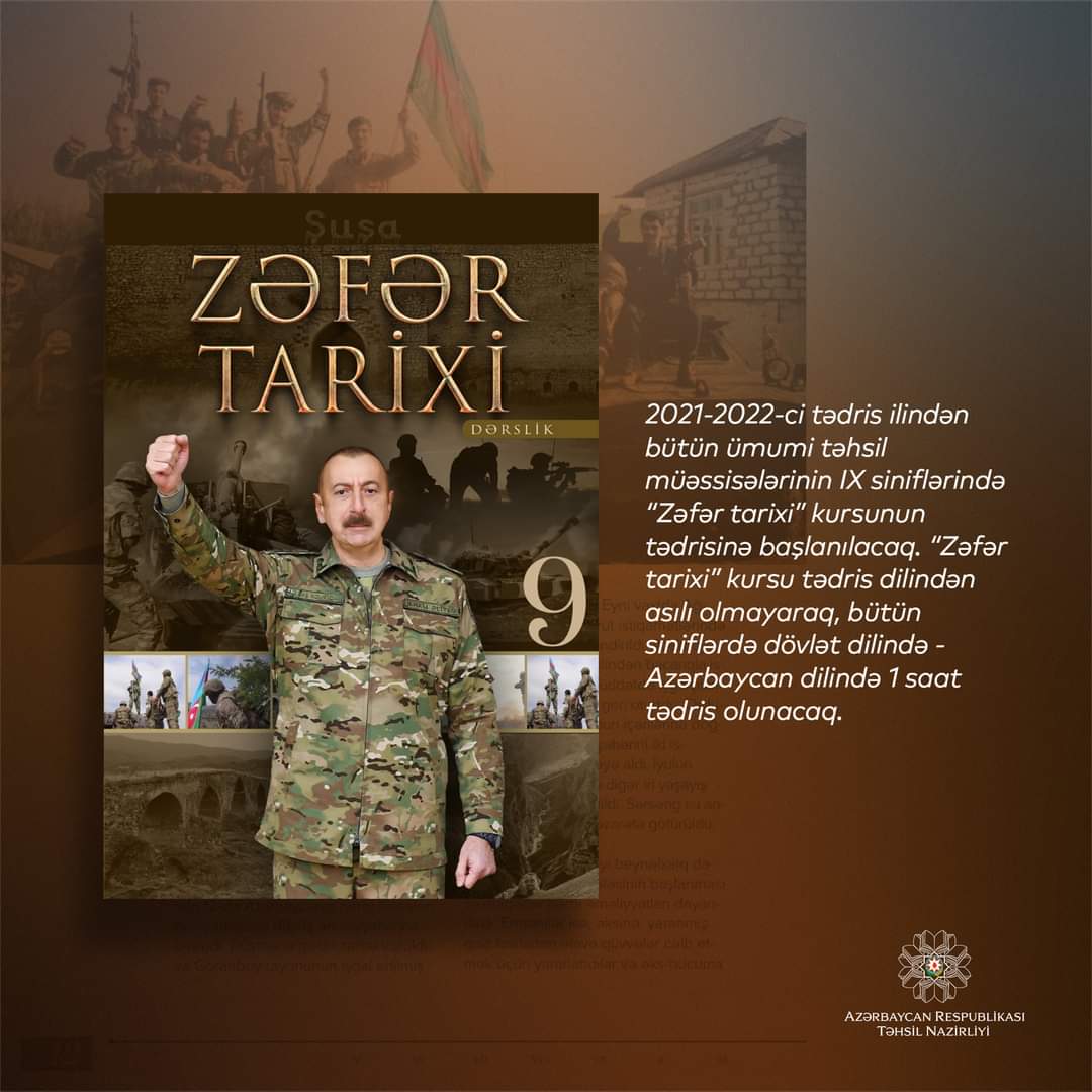 “Zəfər tarixi” kitabı belə olacaq