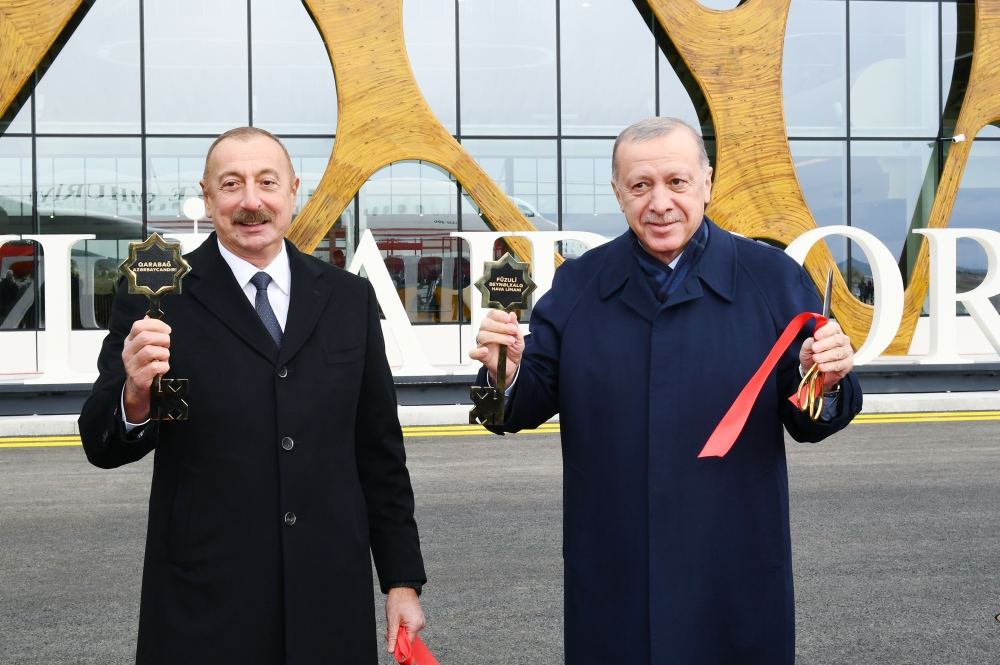 Füzuli Beynəlxalq Hava Limanının açılışı olub - FOTO