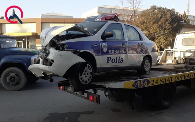 Polisin həlak olduğu qəzadan görüntülər - Foto