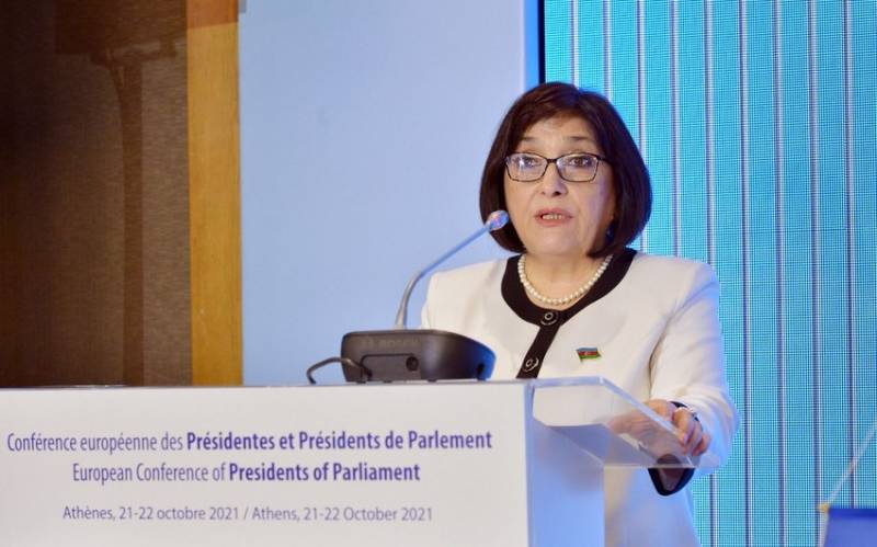Sahibə Qafarova parlament sədrlərinin Avropa Konfransında ÇIXIŞ ETDİ