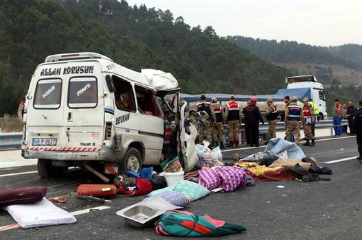 Türkiyədə ağır qəza: 20 yaralı