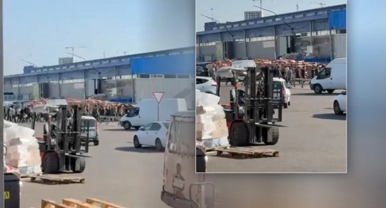  Moskva bazarında azərbaycanlılar saxlanılıb - VİDEO 