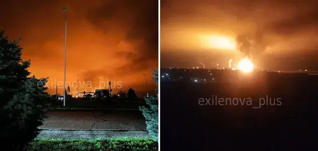 Stavropolda güclü partlayışlar – “Lukoil”-in zavodu yanır