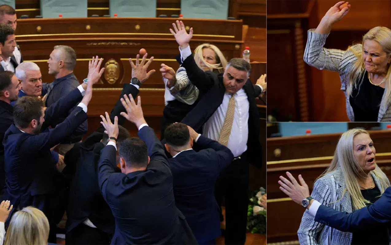 Deputat baş nazirə yumurta atdı - Video