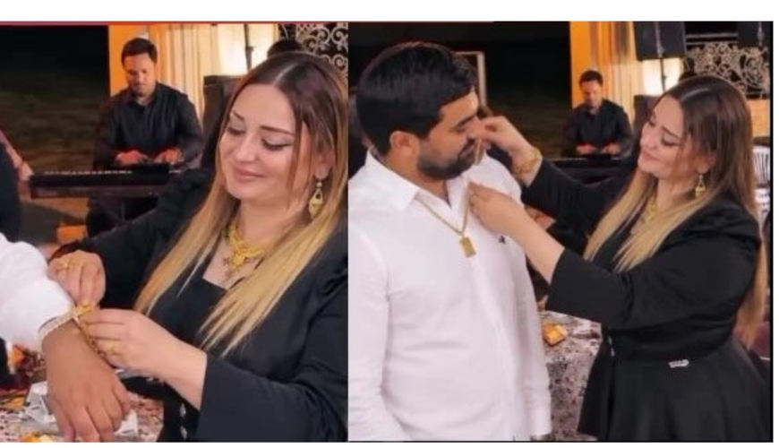 Pünhan Piriyevə qayınatası və qayınanası 1 kq yarım qızıl hədiyyə etdi - VİDEO