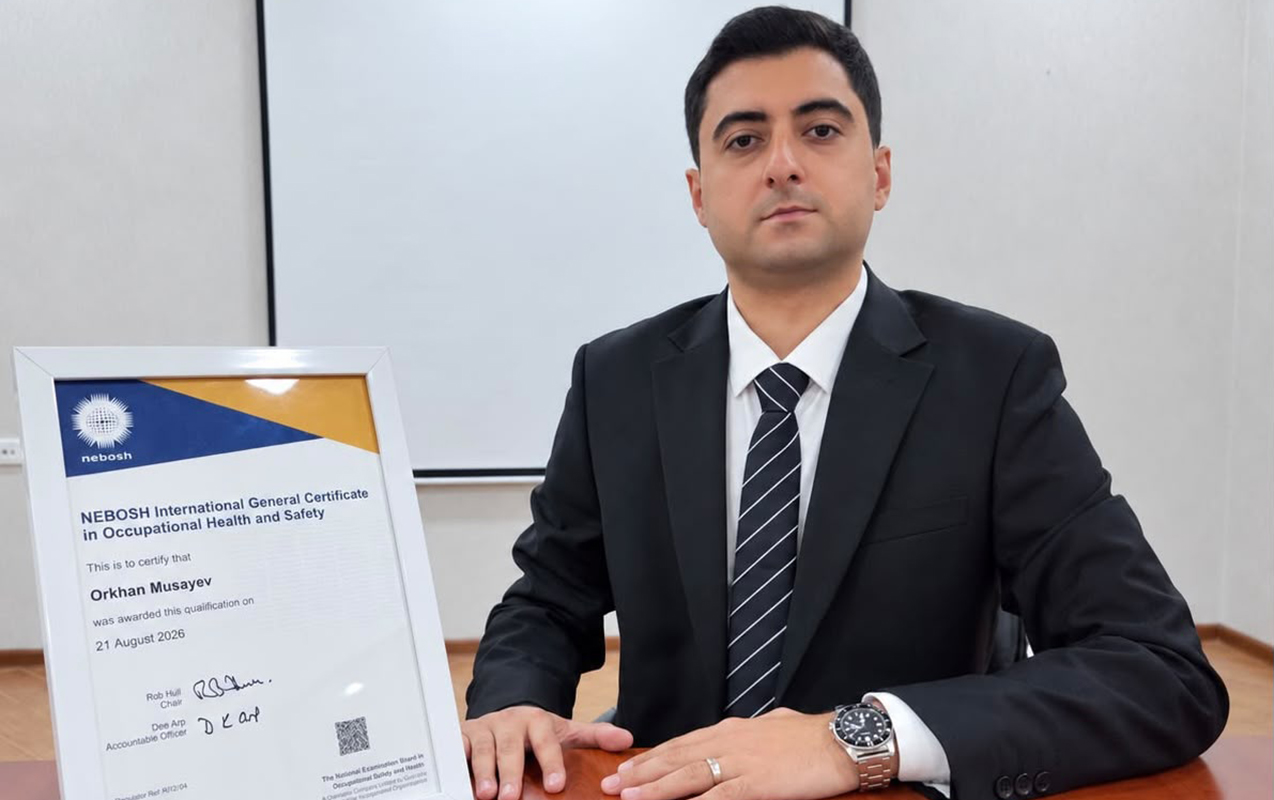 Ekspert Orxan Musayev Böyük Britaniyanın nüfuzlu NEBOSH sertifikatını əldə etdi - Fotolar