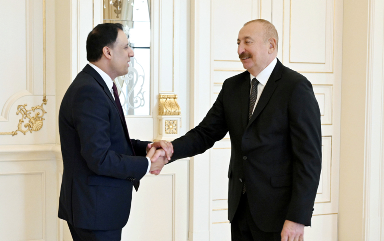 Prezident Böyük Britaniyanın nazirini qəbul etdi - Fotolar