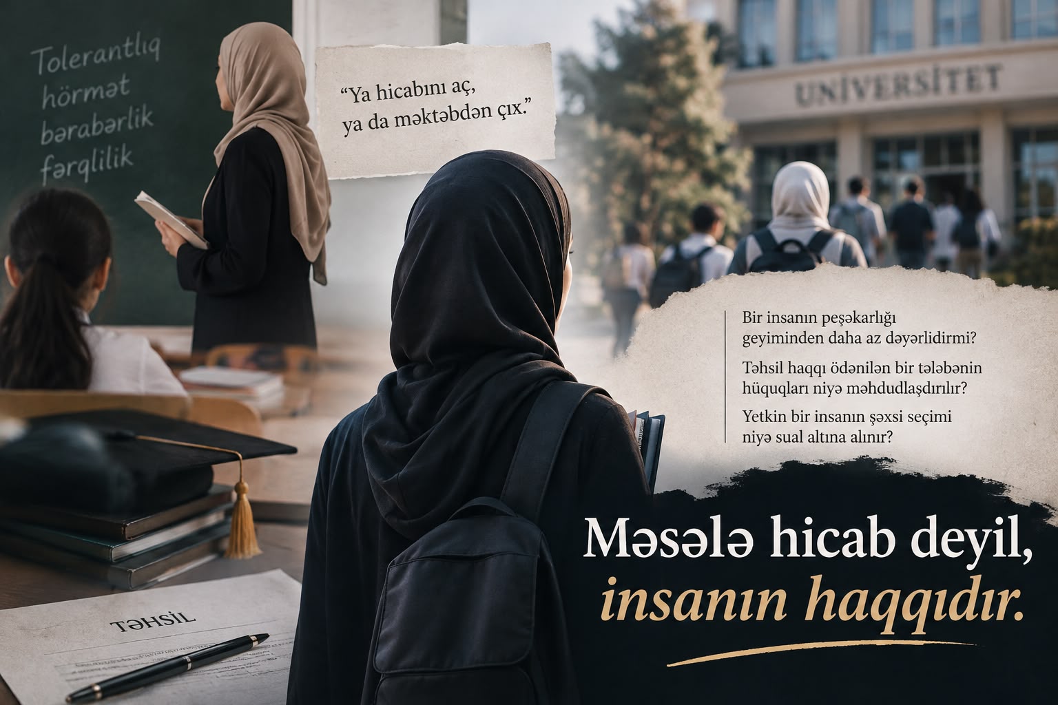 Məsələ hicab deyil, insanın haqqıdır!