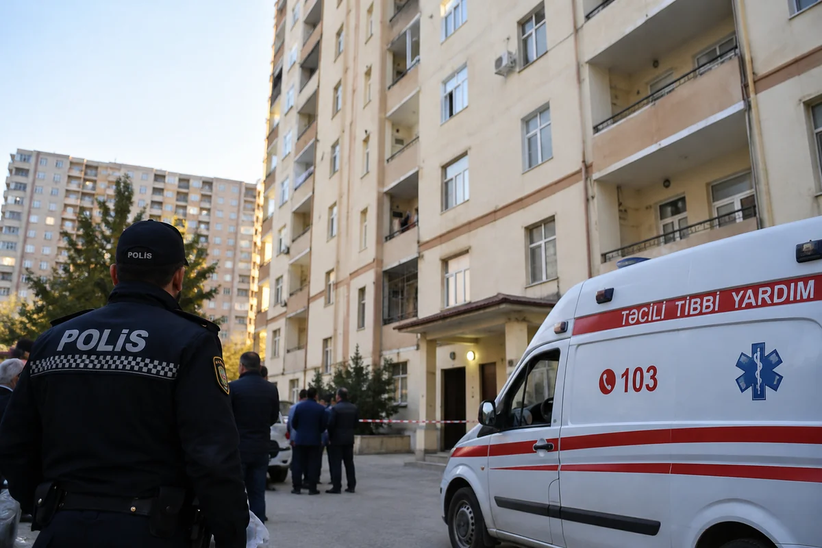 Xırdalanda 20 yaşlı gənc beşinci mərtəbədən yıxılaraq öldü - FOTO