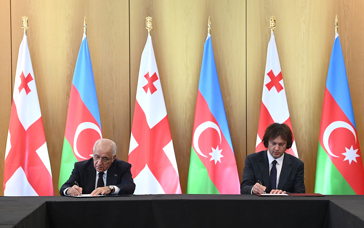 Siqnaxi şəhərində Azərbaycan-Gürcüstan sənədləri imzalandı - Fotolar
