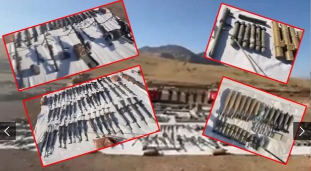PKK-nın İraqdakı mağarası aşkar edilib - Yüzlərlə hərbi vasitə tapılıb + VİDEO