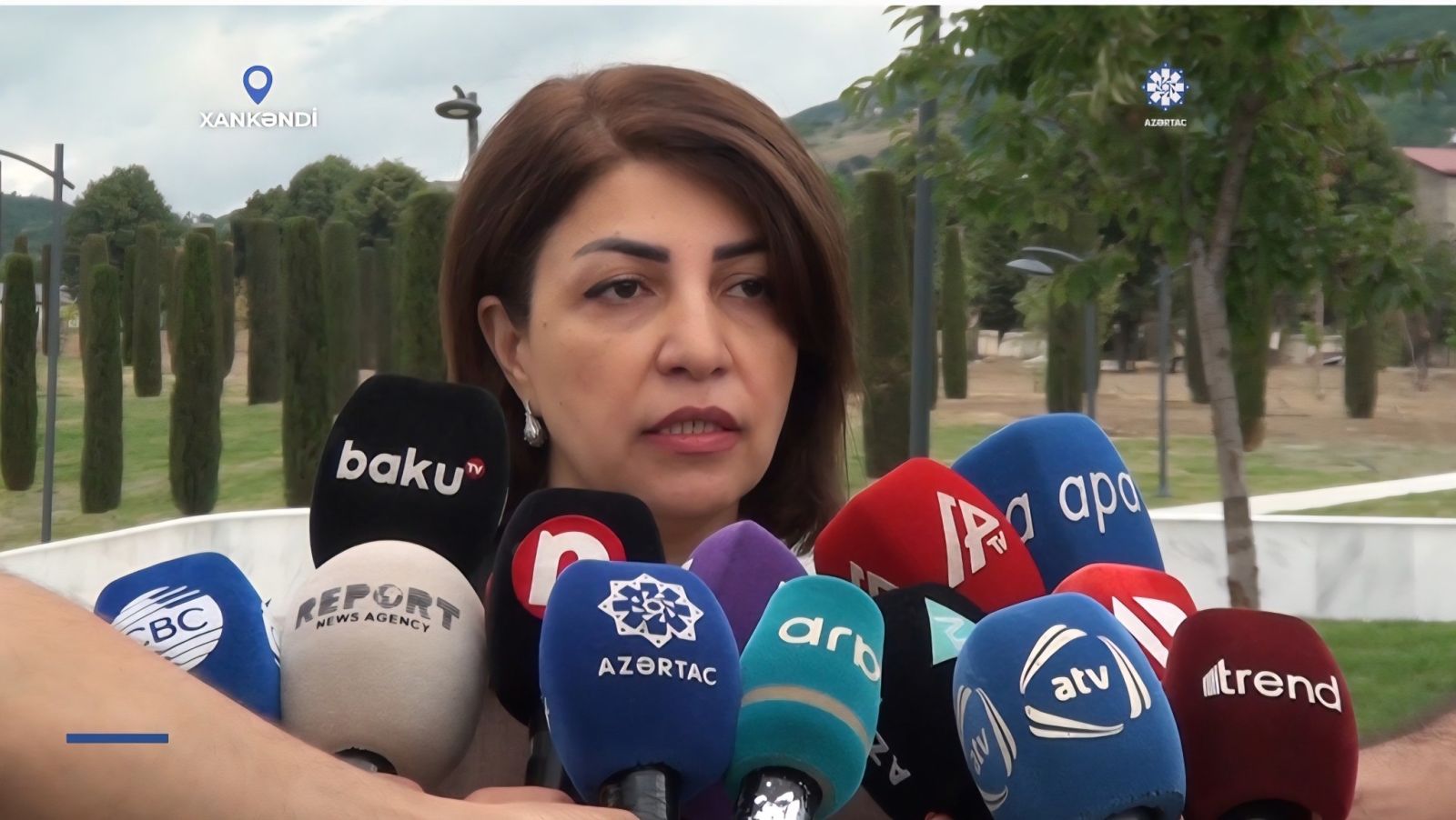 Xankəndidə Zəfər parkının salınması sürətlə davam edir
