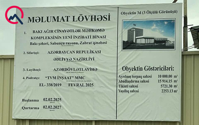 Bakı Ağır Cinayətlər Məhkəməsi mərkəzdən köçürülür - Tikinti başladı
