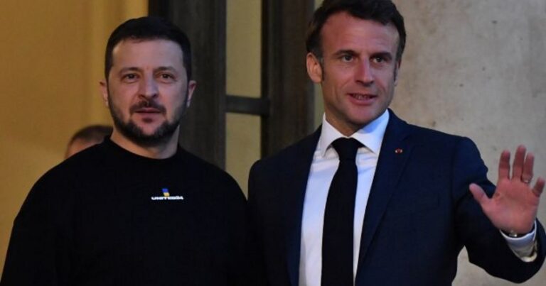 Makron və Zelenski Parisdə görüşüblər