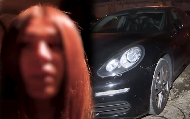 Bakıda “Porsche”ni sərxoş vəziyyətdə sürən qadın həbs edildi - Video