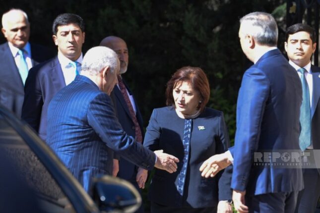 Dövlət rəsmiləri Heydər Əliyevin məzarını ziyarət etdi - FOTO