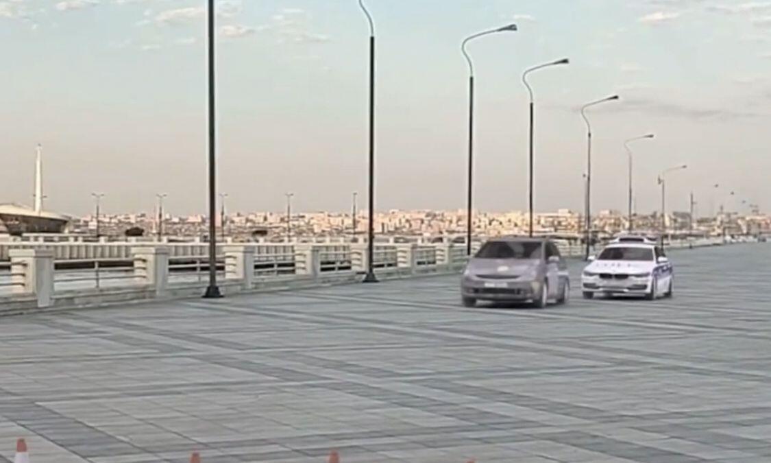 Bakıda DYP-dən qaçan "Prius" dənizə düşdü? - VİDEO