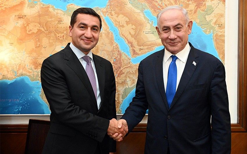 Hikmət Hacıyev Netanyahu ilə GÖRÜŞDÜ - FOTO