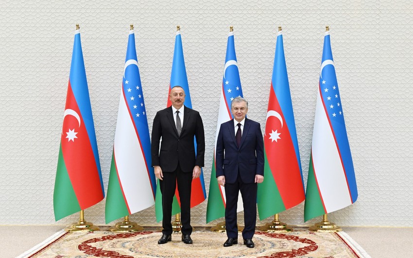 Azərbaycan və Özbəkistan prezidentləri GÖRÜŞDÜ