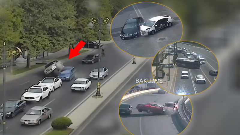 Bakıda baş verən qəzaların görüntüləri yayıldı - ANBAAN VİDEOLAR