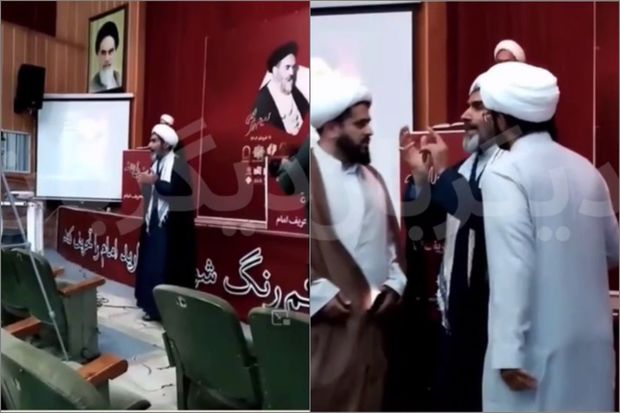 İranda hicab konfransında mollalar arasında dava - VİDEO