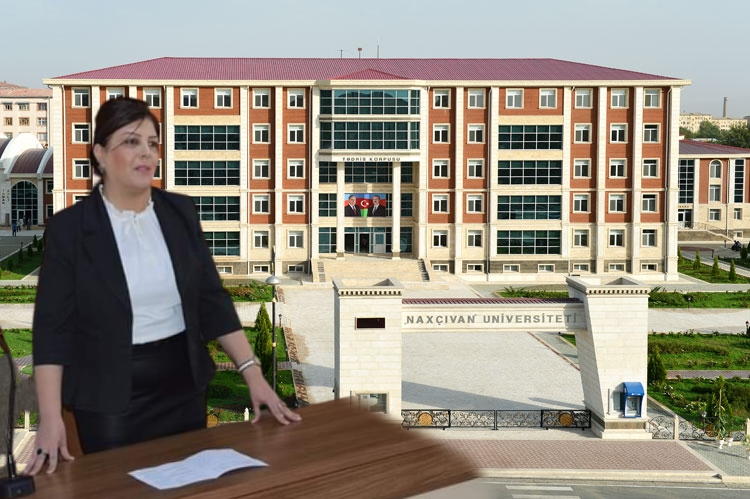 Naxçıvan Universitetindən KOBUD SƏHV - Rektorun fotosunda ölkə adı yanlış yazıldı - FOTO