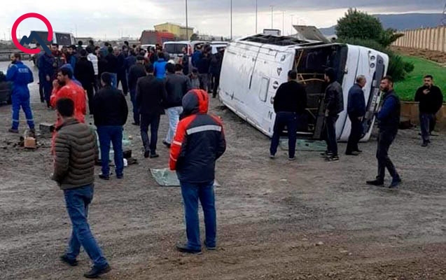 Bakı-Ələt yolunda sərnişin avtobusu aşdı - Yaralananlar var+Video+Yenilənib