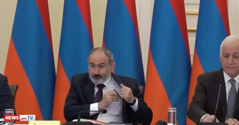 "Hayastan" fondunun iclasında MARAQLI OLAY - Paşinyan qələmi "oğurladı" - VİDEO