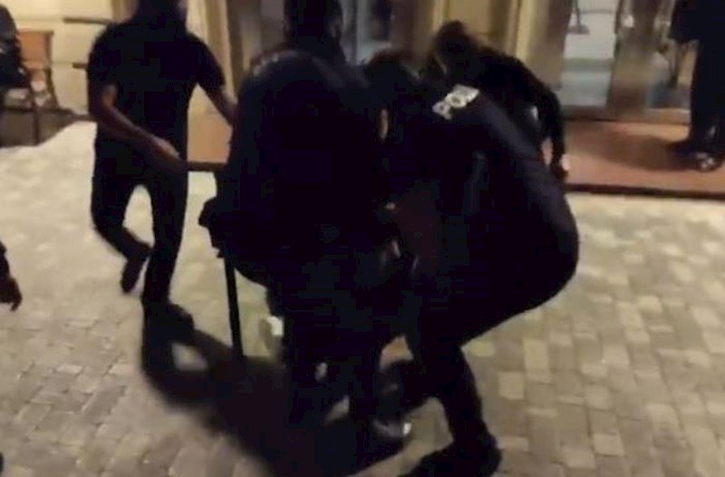 Məhkəmənin sərbəst buraxdığı şəxsi polis yenidən saxlayıb? - Video