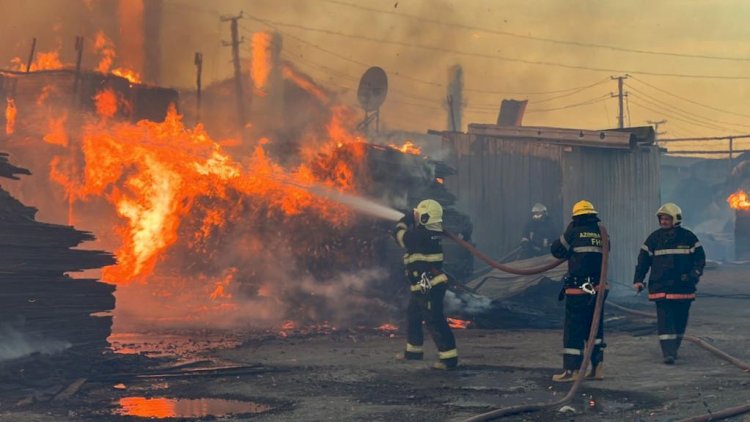 Bakıdakı yanğından dəhşətli FOTOLAR