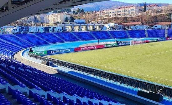Xankəndi stadionundan ən son - Fotolar