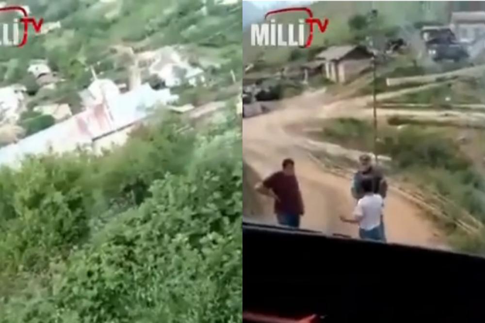Ermənilər Azərbaycana məxsus yük avtomobilinin hərəkətinə maneə yaradıblar - VİDEO