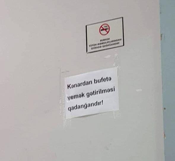 Tələbələrə bufetlə bağlı qadağa qoyuldu