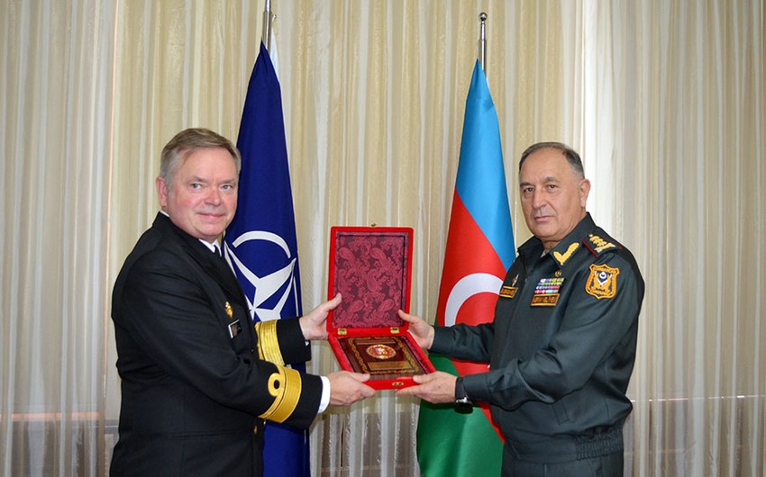 Kərim Vəliyev NATO kontr-admiralı ilə GÖRÜŞDÜ