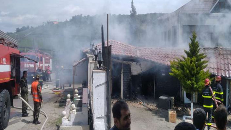 Keçmiş nazirin qardaşının istirahət mərkəzi yandı (FOTOLAR)