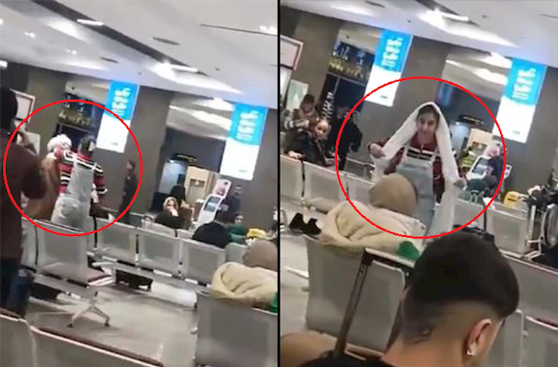 İranda qadın mollanın sarığını başından çıxardı, öz başına doladı – Video
