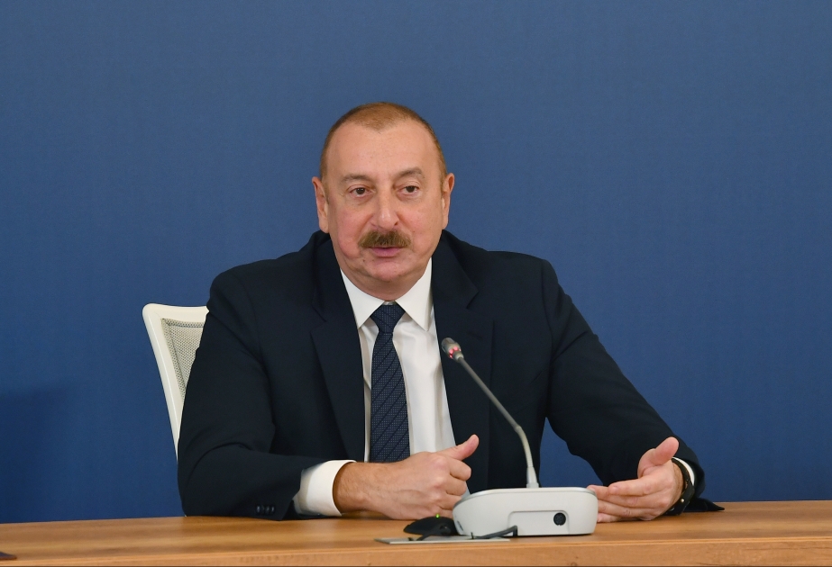 İlham Əliyev beynəlxalq tədbirin açılışında iştirak edir