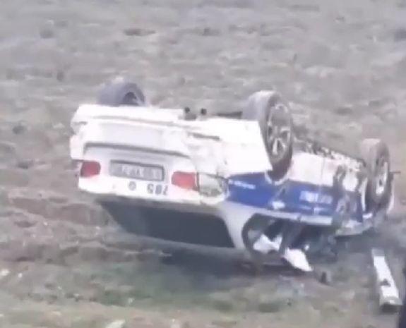 Şəmkirdə polis yol qəzasında həlak oldu