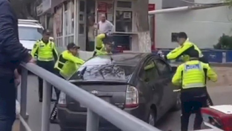 Bakıda polisin üzərinə avtomobil sürən şəxs həbs olundu