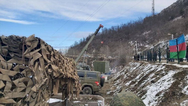 Sülhməramlılar Laçın yolunda kazarmalar quraşdırır