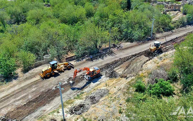 Şərqi Zəngəzurda yol təmirinə başlanıldı - Foto - Video