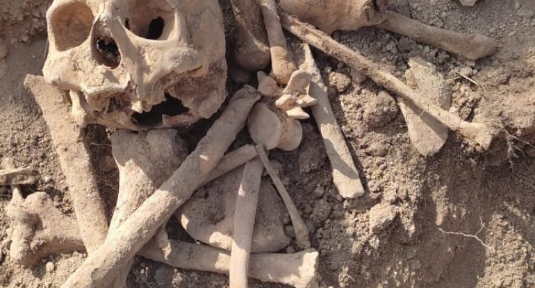 Xocalıda insan qalıqları aşkar edilib - FOTO