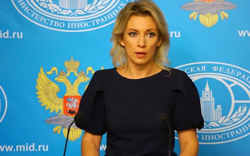 "Qərb ölkələrinin marağı Ermənistanı suverenlikdən məhrum etməkdir" - Zaxarova